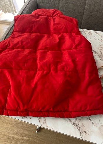 Kırmızı Fermuarlı Kadın Yelek - Görsel 3