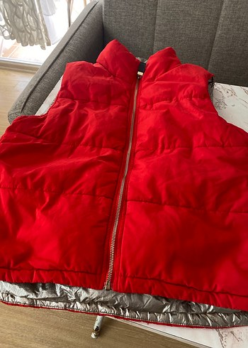 Kırmızı Fermuarlı Kadın Yelek - Görsel 10