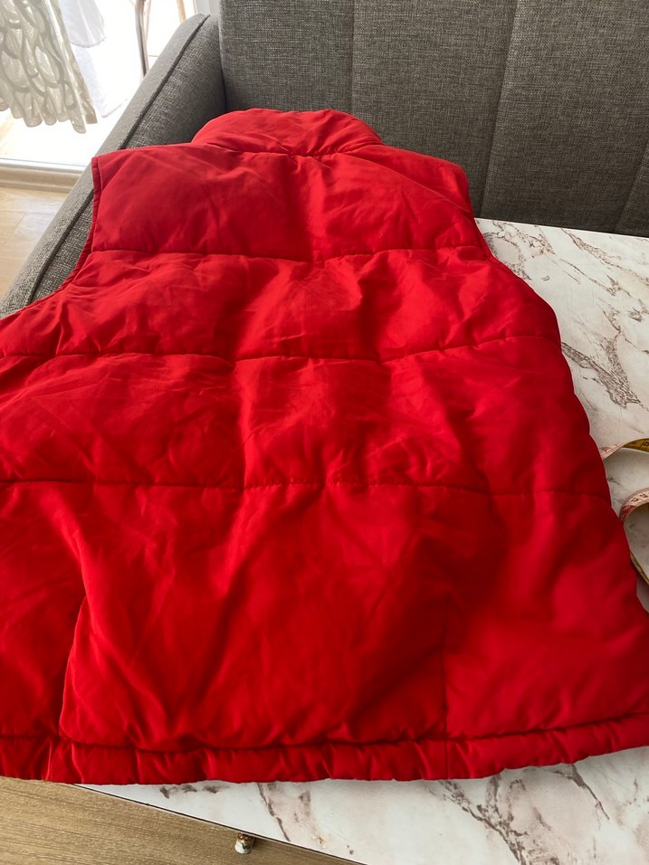 Kırmızı Fermuarlı Kadın Yelek - Görsel 5