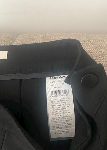 Siyah Pliseli Mini Etek - Görsel 6