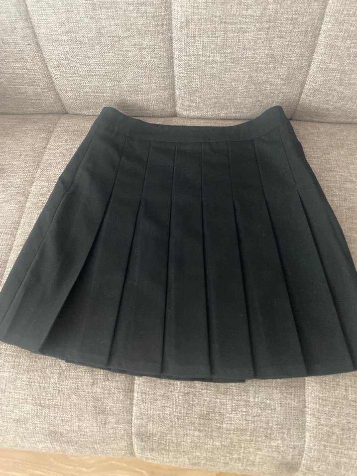 Siyah Pliseli Mini Etek - Görsel 2