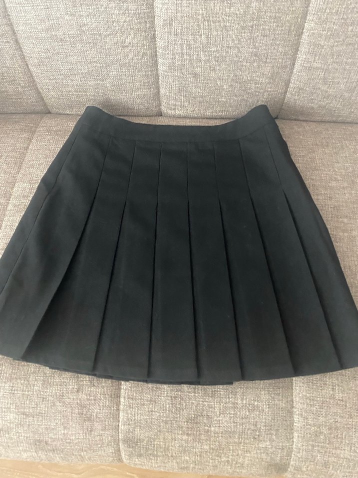 Siyah Pliseli Mini Etek - Görsel 4