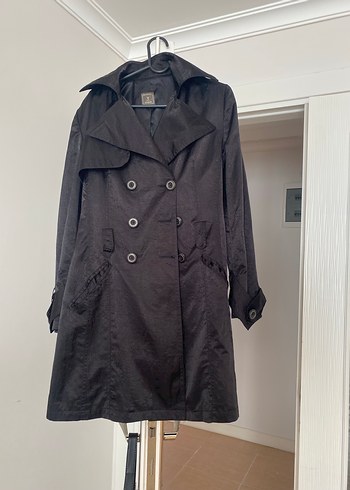 Siyah Kadın Midi Trençkot - Görsel 3