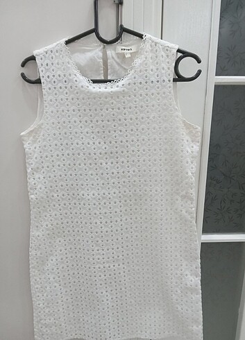 36 Beden beyaz Renk Fisto elbise 