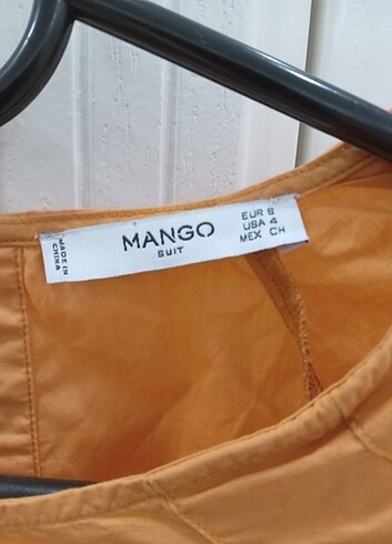 s Beden turuncu Renk Mango bluz 