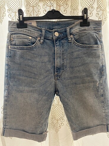 Slım fit shorts denım kot şort