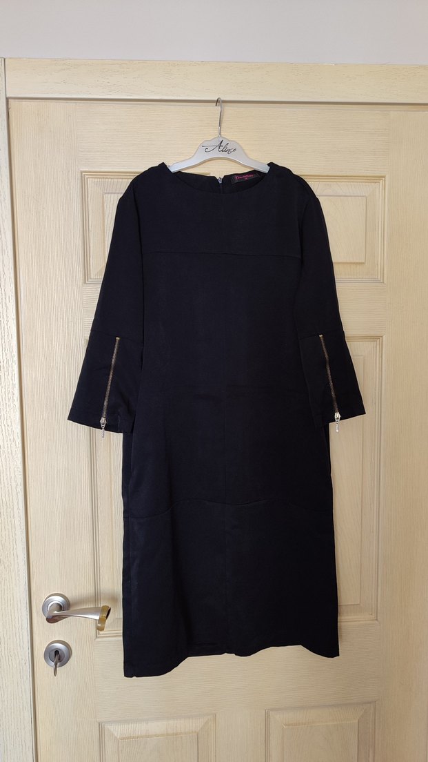 mor ofis elbise - Görsel 5