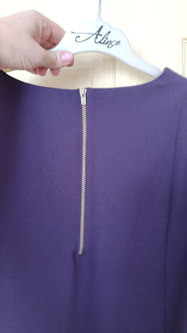 mor ofis elbise - Görsel 4