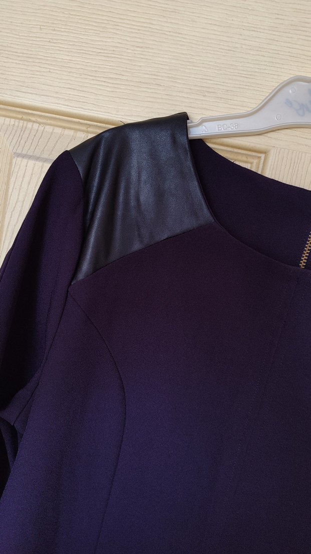 mor ofis elbise - Görsel 3