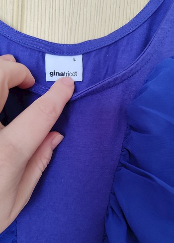 Mavi-mor Drapeli Sıfır Kol Mini Elbise - Görsel 3