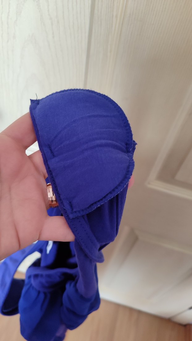 Mavi-mor Drapeli Sıfır Kol Mini Elbise - Görsel 4