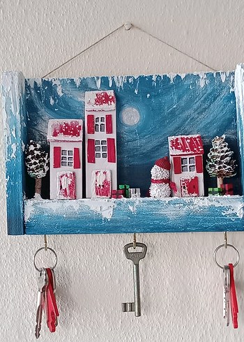 Renkli Kış Temalı Anahtarlık Dekoru - Görsel 6
