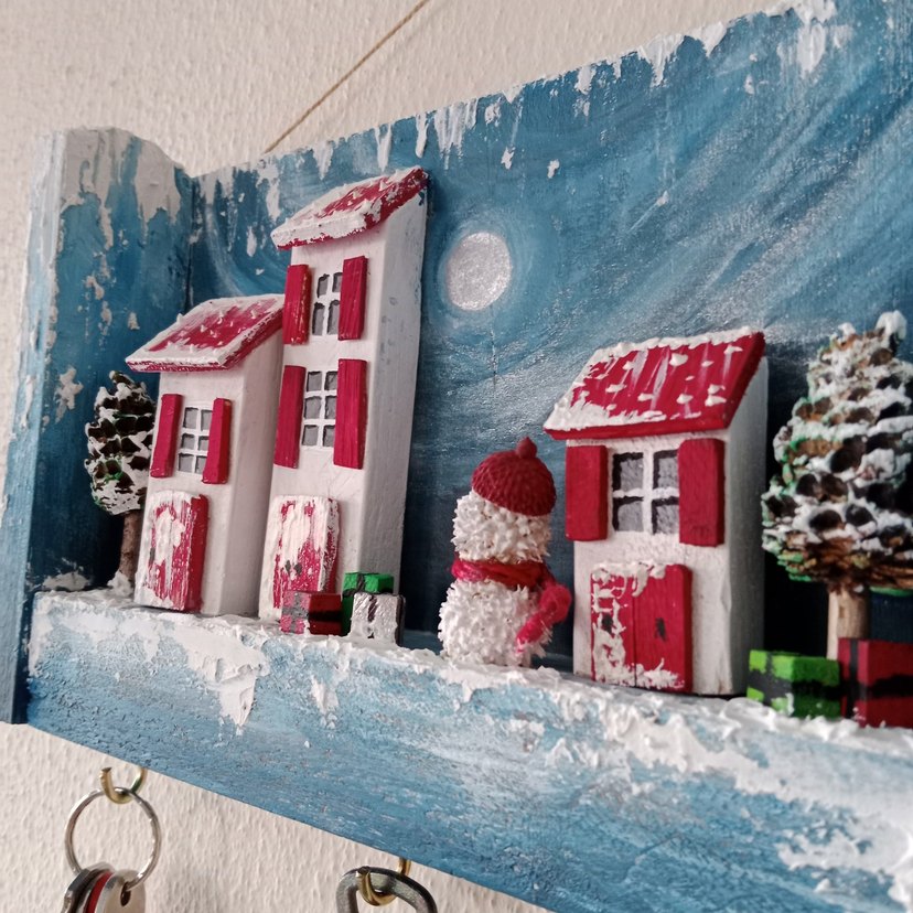 Renkli Kış Temalı Anahtarlık Dekoru - Görsel 4