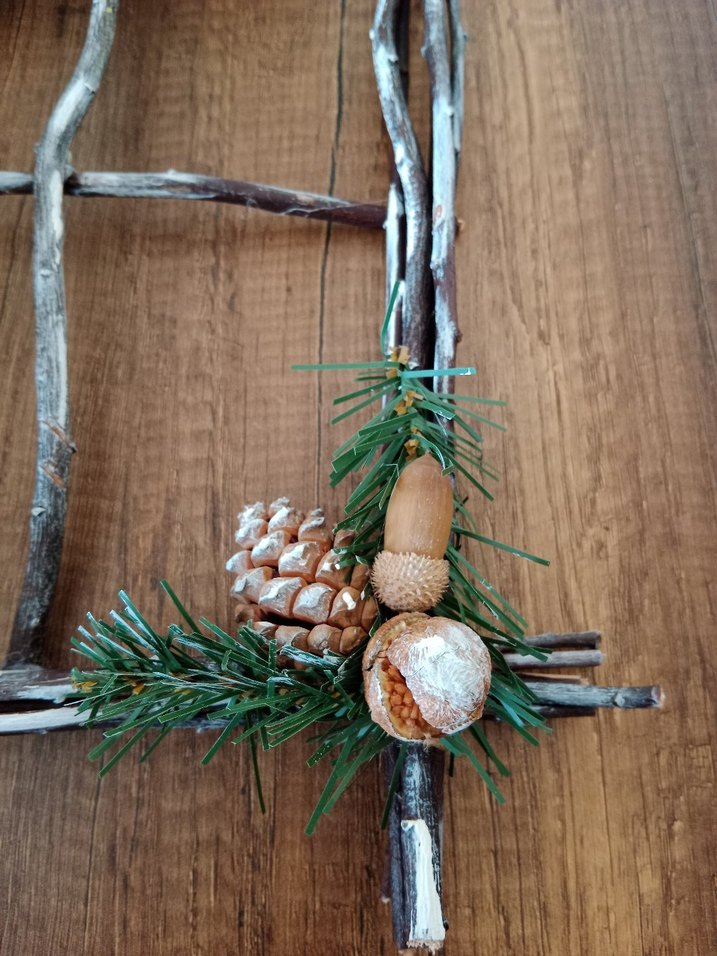 yeni yıl temalı ahşap kapı veya duvar süsü - Görsel 5