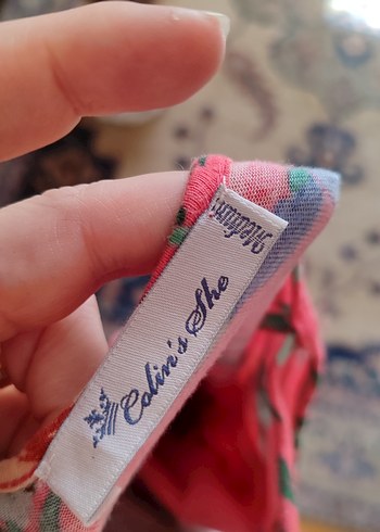m Beden pembe Renk Pembe Çiçek Desenli Askılı Elbise