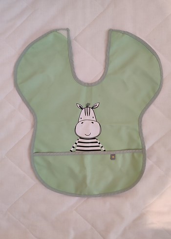 Beden Pastel Desenli Yeşil Bebek Önlüğü