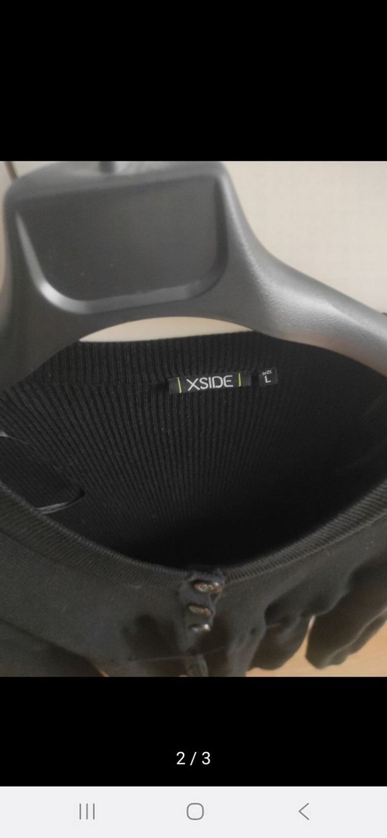 Siyah Düğmeli Uzun Kollu Hırka - Görsel 2