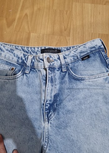 Kadın Pastel Mavi Bol Kesim  Denim Jean - Görsel 2