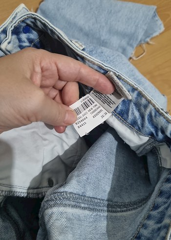 Kadın Pastel Mavi Bol Kesim  Denim Jean - Görsel 5