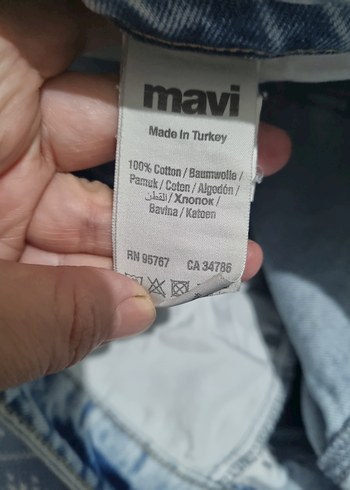 Kadın Pastel Mavi Bol Kesim  Denim Jean - Görsel 6