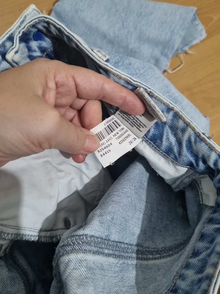 Kadın Pastel Mavi Bol Kesim  Denim Jean - Görsel 5