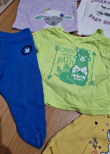 Renkli Baskılı Pamuklu Bebek kız tulum badi atlet - Görsel 4