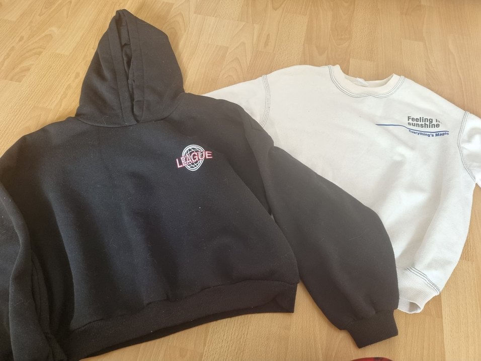 Gri Baskılı Sweatshirt ve Eşofman - Görsel 2