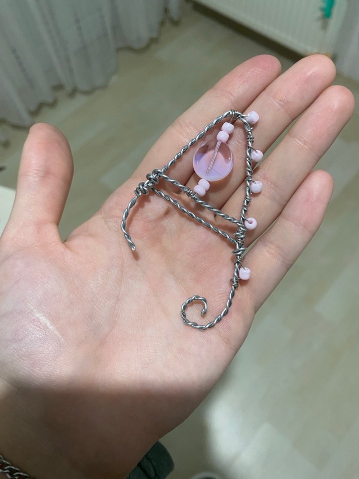Pembe Elf Kulağı el yapımı - Görsel 2
