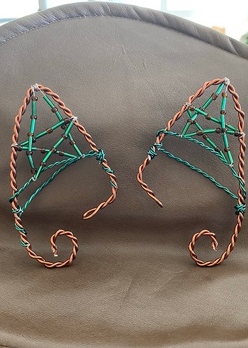 Yeşil Boncuklu elf kulağı - Görsel 2