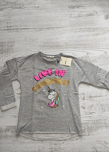 7 Yaş Beden Koton Kids kız çocuk unicorn sweatshirt 
