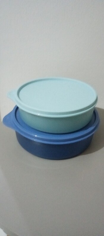 Tupperware silindir saklama kapları 2 lı 