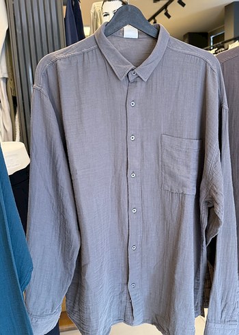 Gri Pamuklu Uzun Kollu Erkek Gömlek Marrakech - Görsel 4