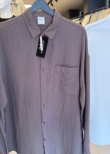 Gri Pamuklu Uzun Kollu Erkek Gömlek Marrakech - Görsel 5