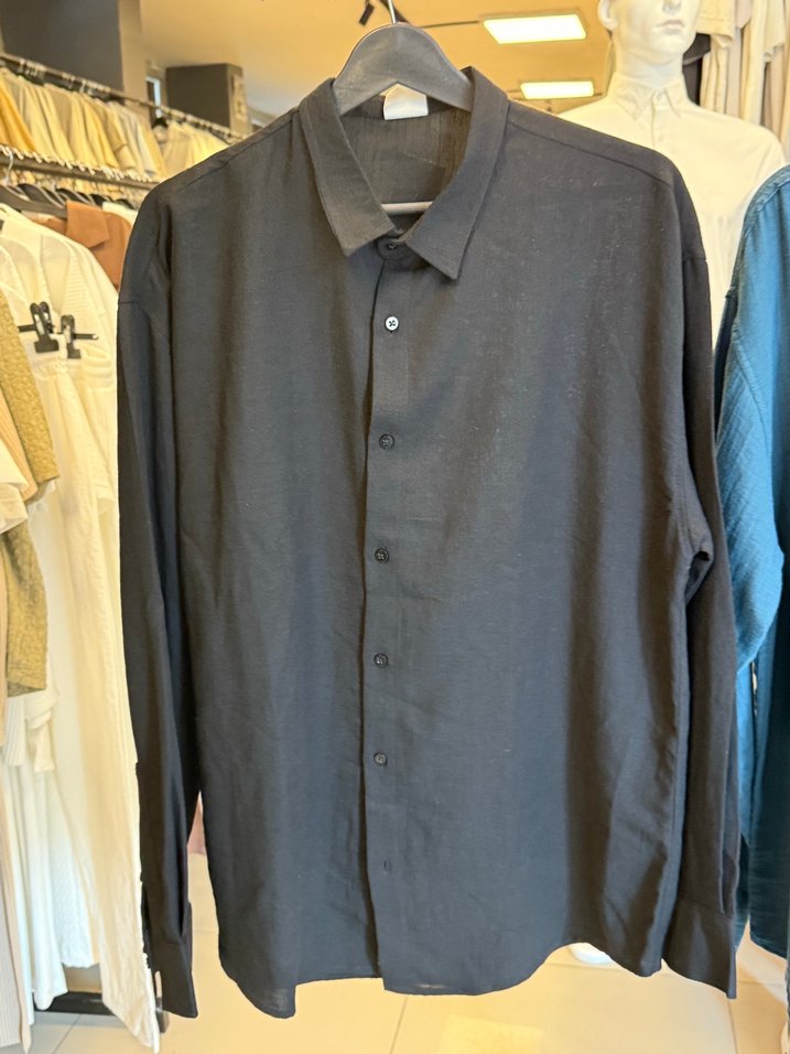 Gri Pamuklu Uzun Kollu Erkek Gömlek Marrakech - Görsel 2