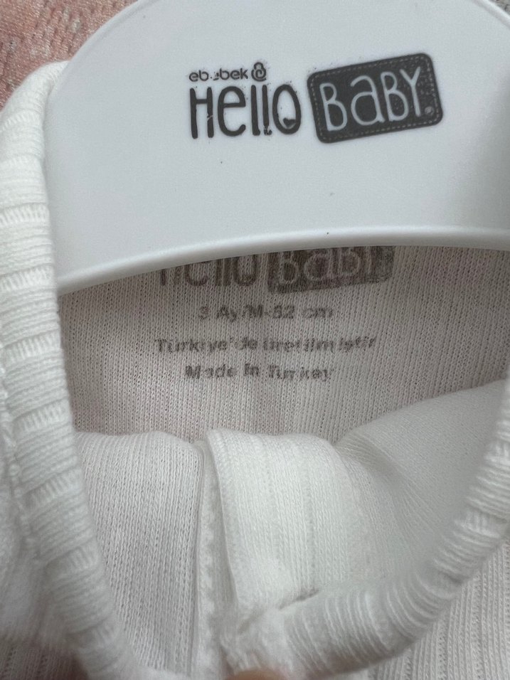 Kız Çocuk Beyaz Pamuklu Fırfırlı Elbise 3 ay - Görsel 3