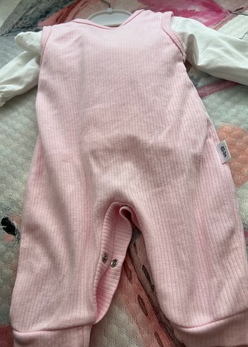 Civil Pembe Örgü Kız Bebek Tulum 3 ay