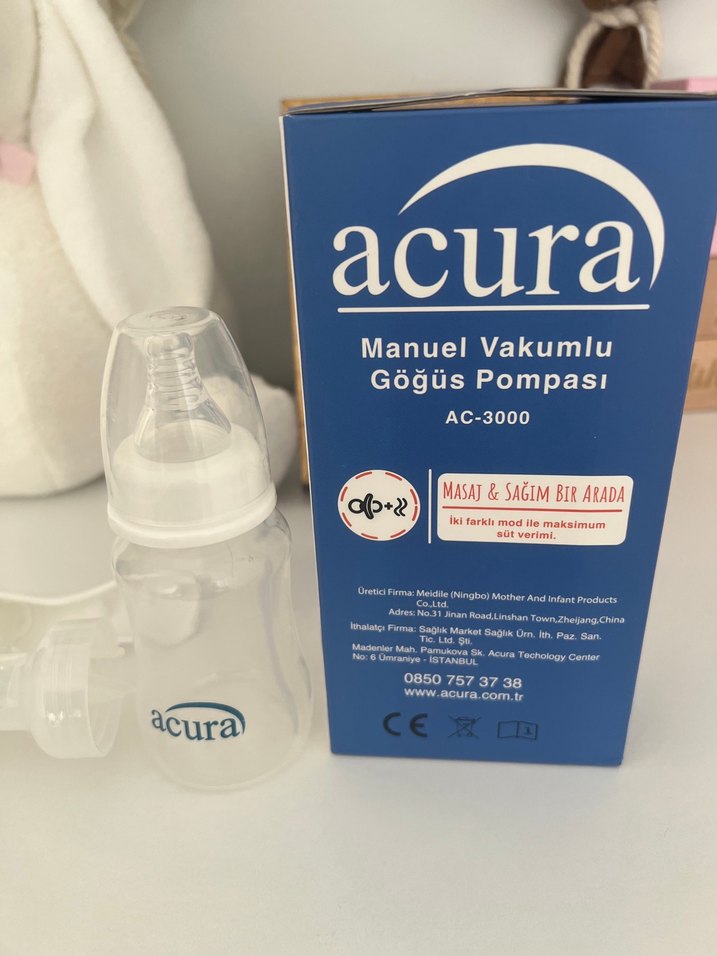 Acura Manuel Vakumlu Göğüs Pompası Beyaz - Görsel 3