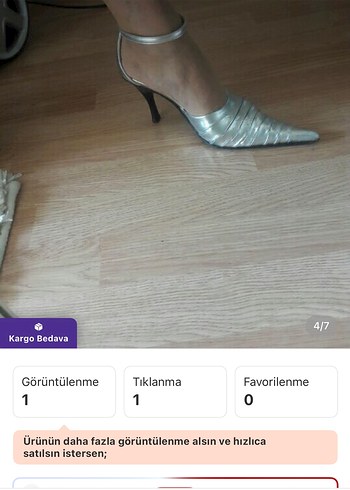 Gri Parlak Pilili Stiletto Topuklu Kadın Ayakkabı - Görsel 3