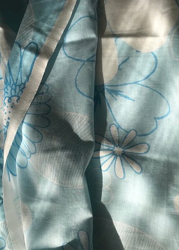 Mavi Gri Çiçek Desenli Nevresim - Görsel 5