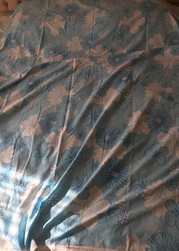 Mavi Gri Çiçek Desenli Nevresim - Görsel 6