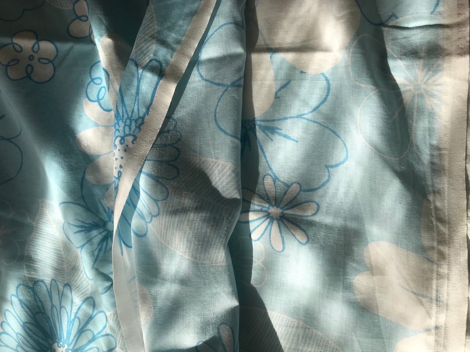 Mavi Gri Çiçek Desenli Nevresim - Görsel 5