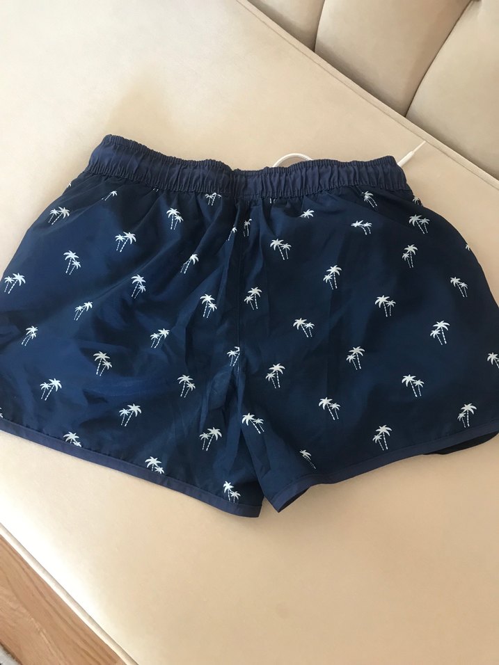 Erkek Mavi Mini Desenli Şort mayo - Görsel 3