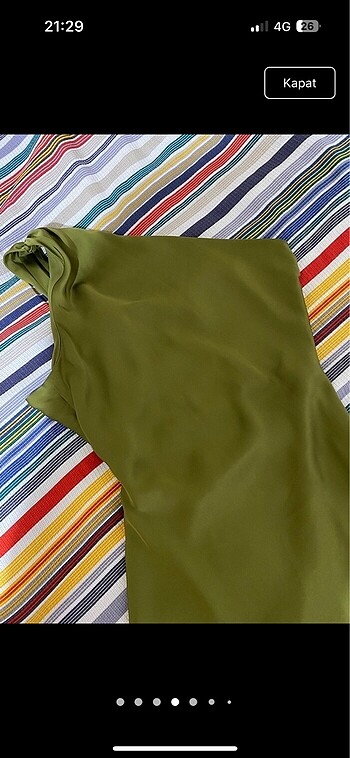 Zara zara saten elbise