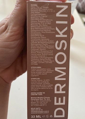 Beden Renk Dermoskin Be Bright SPF50 Likit Fondöten 33ml lıght
