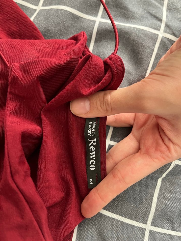 Bordo İp Askılı Kadın Atlet - Görsel 2