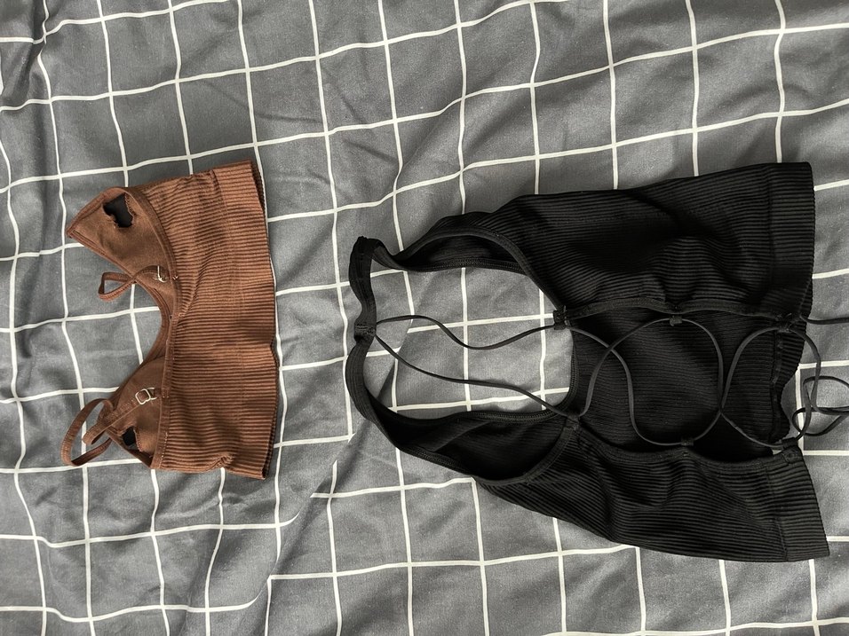 urban outfitters siyah sırtı ipli Atlet - Görsel 2