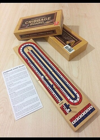Cribbage Board Ahşap Kutu Oyunu
