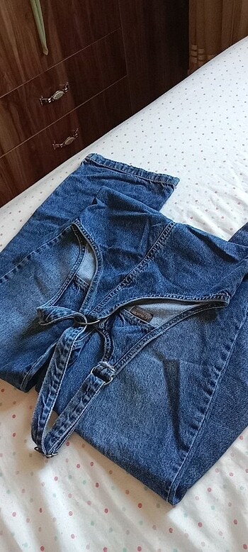11-12 Yaş Beden Kot salopet