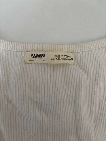 Pull and Bear Pull&bear v yaka beyaz crop