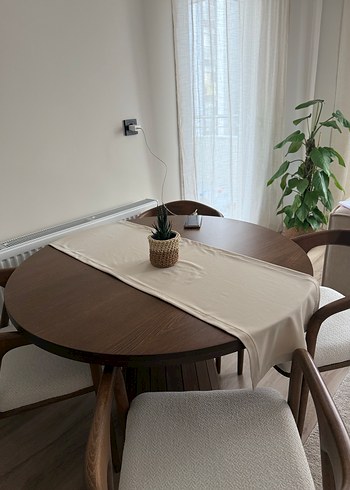 Bej Kumaş Runner - Görsel 5